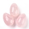 Natural Rose Quartz Pendants, Easter Egg Stone, 45x30x30mm, Hole: 2.2mm