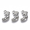 Tibetan Style Alloy Charms, Lead Free & Cadmium Free, Christmas Theme, Christmas Stockings, Antique Silver, 14.5x12x2.5mm, Hole: 1.6mm