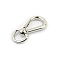 Alloy Swivel Clasps, Swivel Snap Hook, for Bag Buckle Accessories Makings, Platinum, 70mm, Hole: 20mm