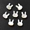 Natural White Shell Beads, Rabbit, White, 9x7x3mm, Hole: 0.9mm