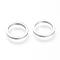Tarnish Resistant 304 Stainless Steel Linking Rings, Stainless Steel Color, 14x1.5mm