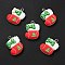 Christmas Opaque Resin Pendants, with Platinum Tone Iron Loops, Christmas Sock Charm, Red, 26.5x19x7mm, Hole: 2x2.7mm