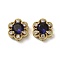 Brass Micro Pave Cubic Zirconia Beads, Flower, Real 18K Gold Plated, 14.5x13.5x7.5mm, Hole: 1.6mm