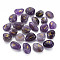 Natural Amethyst Beads, Tumbled Stone, Healing Stones for Chakras Balancing, Crystal Therapy, Meditation, Reiki, Divination Stone, No Hole/Undrilled, Nuggets with Runes/Futhark/Futhorc, 19~28x14~22x9~16mm, about 25pcs/set