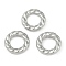 CCB Plastic Linking Rings, Twist Ring, Platinum, 16x3mm, Inner Diameter: 9mm