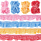 18M Polyester & Nylon Ribbon, Mixed Color, 3/4 inch(19~20mm), 4.5m/style