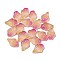 Luminous Transparent Resin Decoden Cabochons, Glow in the Dark Cabochons with Glitter Powder, Camellia, Shell Shape, 6x9x2.5mm