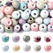 68Pcs 9 Colors Handmade Porcelain Beads, Rondelle, Fancy Antique Glazed Porcelain, Mixed Color, 8.2~9x7~7.5mm, Hole: 2.5~3mm