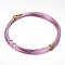 Round Aluminum Craft Wire, for Beading Jewelry Craft Making, Pink, 18 Gauge, 1mm, 10m/roll(32.8 Feet/roll)