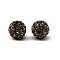 Polymer Clay Rhinestone Beads, Pave Disco Ball Beads, Grade A, Round, PP15, Black Diamond, PP15(2.1~2.2mm), 10mm, Hole: 1.8~2mm