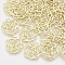 Alloy Filigree Joiners Links, Flower, Light Gold, 21x21x1mm
