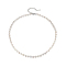 Sterling Silver & Freshwater Pearl Beaded Necklaces for Women, White, 14.57 inch(37cm)