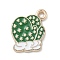 Christmas Alloy Enamel Pendants, Golden, Gloves, 15x12.5x1.2mm, Hole: 1.6mm