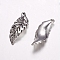 CCB Plastic Pendants, Leaf, Antique Silver, 29.5x10.5x3mm, Hole: 1mm