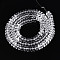 Transparent Glass Beads Strands, Rondelle, Clear, 6~6.5x3mm, Hole: 1mm, about 103~118pcs/strand, 14.57~14.96 inch(37~38cm)