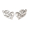 Non-Tarnish 316L Surgical Stainless Steel Pendants, Laser Cut, Heart Charms, Stainless Steel Color, 17x10x1mm, Hole: 1.4mm