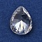 Teardrop-Shaped Cubic Zirconia Cabochons, Faceted & Point Back, Clear, 8x6x3mm