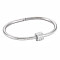Stainless Steel Bangle with Crystal Rhinestone Column Screw Shackle for Women, Stainless Steel Color, Inner Diameter: 1-5/8x2-3/8 inch(4.2x6.1cm)