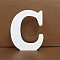 Letter Wooden Ornaments, for Home Wedding Decoration Shooting Props, Letter.C, 100x100x15mm