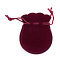 Gourd Velvet Bags, Dark Red, 12x9cm