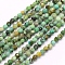 Natural African Turquoise Beads Strands, Faceted, Round, 3mm, Hole: 0.5mm, about 119pcs/strand, 38cm