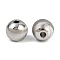 304 Stainless Steel Beads, Round, Anti-Tarnish, Stainless Steel Color, 8x7mm, Hole: 2mm