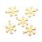 304 Stainless Steel Pendants, Snowflake, Golden, 19x14.5x0.8mm, Hole: 1.4mm