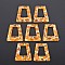 Cellulose Acetate(Resin) Pendants, Trapezoid, Dark Orange, 29.5x27x2.5mm, Hole: 1.4mm