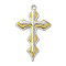 Alloy Pendants, Cross, Golden, 57x34.5x6.5mm, Hole: 3mm