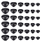 6 Sizes Plastic Doll Noses, Craft Eyes, for Crafts, Crochet Toy and Stuffed Animals, Triangle, Black, 7.5x9x4mm, 294pcs/box