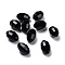 Glass K9 Glass, Imitation Austrian Crystal Beads, Faceted, Oval, Black, 9x6mm, Hole: 0.8~1.4mm