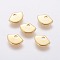 304 Stainless Steel Charms, Fan, Golden, 5x8x1mm, Hole: 1.2mm