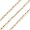 Ion Plating(IP) Handmade 304 Stainless Steel Twist Link Chains, Soldered, with Spool, Golden, 13x1.5x1.5mm, about 32.81 Feet(10m)/Roll