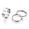Detachable 304 Stainless Steel Grooved Finger Ring Settings, Ring Core Blank, for Inlay Ring Jewelry Making, Stainless Steel Color, US Size 9, Inner Diameter: 18.9mm, Groove: 7mm