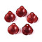 Transparent Glass Petal Pendants, Two Tone, Dark Red, 17x17.5x6mm, Hole: 1.2~1.4mm