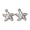 Ocean 304 Stainless Steel Pendants, Anti-Tarnish, Starfish, 18x17.5x3.5mm, Hole: 1.6mm