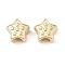 CCB Plastic Large Hole Beads, Star, Golden, 11.5x12x7.5mm, Hole: 4.5~4.5mm