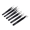 Iron Beading Tweezers Sets, Black, 186x122x5mm, 6pcs/set