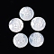 Natural White Shell Cabochons, Flat Round with Angel, 14x2mm