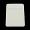 Cardboard Ear Stud Display Cards, Rectangle with Word Stainless Steel, White, 70x50x0.5mm, Hole: 6mm