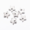 Tarnish Resistant 304 Stainless Steel Charms, Star, Stainless Steel Color, 5.5x6x1mm, Hole: 1mm