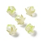 Opaque Acrylic Bead Cap, Flower, Green Yellow, 15~17x15~17x14mm, Hole: 1.4mm