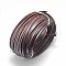 Leather Cords, Coconut Brown, 5x2mm, about 100yards/bundle(300 feet/bundle)