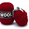 Polyester & Wool Yarn for Sweater Hat, 4-Strands Wool Threads for Knitting Crochet Supplies, Crimson, about 100g/roll
