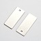Tarnish Resistant 201 Stainless Steel Stamping Blank Tag Pendants, Rectangle, Stainless Steel Color, 38x16x1mm, Hole: 3mm