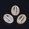 Transparent Acrylic Beads, Glitter Beads, Oval, Clear, 18x13x5.5mm, Hole: 1.5mm, about 610pcs/500g