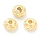 Alloy Spacer Beads, Cadmium Free & Lead Free, Disc, Real 18K Gold Plated, 5x3mm, Hole: 1.2mm