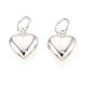 925 стерлингового серебра подвески сердца STER-T008-32S-02-3