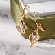 Серьги с застежкой-защелкой из латуни с прозрачным фианитом и прозрачным фианитом EJEW-K300-20G-2