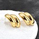 Серьги-гвоздики из нержавеющей стали 304 с ионным покрытием (IP) EJEW-G395-01G-5